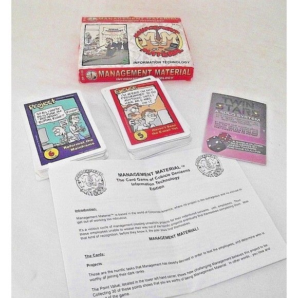 Office Management Material Card Game Cubicle Humor Playing Info Technology Fun - Picture 3 of 3